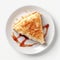 Photorealistic Rendering Of A Soggy Pie On A Plate