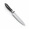 Photorealistic Renderings Of Black-handled Knife On White Background