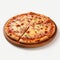 Photorealistic Renderings Of Pepperoni Pizza On Wooden Plate
