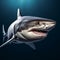 Photorealistic Representation Of A Great White Shark In Studio Shot