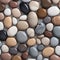 Photorealistic Rounded Marble Pebble Stones In Soft Colors