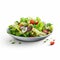 Photorealistic Salad Photo With Isolated White Background