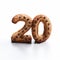 Photorealistic Sculpted Cookies In The Shape Of Number 20