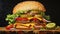 Photorealistic Still Life: The Big Fat Burger On A Plate