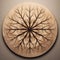 Photorealistic Symmetrical Hackberry Tree Illustration On Wooden Plate