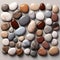 Photorealistic Tile Pattern Of Colored Stones In Soft Focus