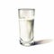Photorealistic Watercolor Illustration Of A Glass Of Milk With Uhd Image Quality