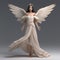 Photorealistic White Angel Full Body Rendering In Zbrush