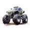 Photorealistic White Background Atv Monster Truck