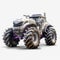Photorealistic White Background Tractor Monster Truck