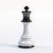 Photorealistic White Chess Piece On White Background