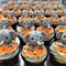 Photorealistic White And Orange Elephant Cupcakes In Precision Engineered Boxes
