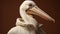 Photorealistic White Pelican In Suit: Exquisite Clothing Detail And Eerily Realistic Render
