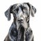 Photorealistic Wildlife Art Of A Large Black Dog By Ron Embleton