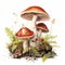 Photorealistic Wildlife Art: Miniature Illumination Of Mushrooms And Plants