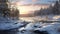 Photorealistic Winter Landscape In Trois-rivieres