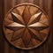 Photorealistic Wood Star Pattern On Hardwood Background