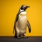 Photorealistic Zbrush Penguin On Yellow Background