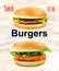 Photos big tasty burger with fish and cheeseburger