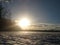 Photos from a frosty rural landscape sunset