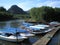 Photos with landscape background tropical forests of the archipelago of Langkawi island in Malaysia