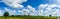 Photos nature sky background daytime sky with clouds in the rainy season over the field