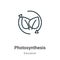 Photosynthesis outline vector icon. Thin line black photosynthesis icon, flat vector simple element illustration from editable