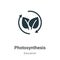 Photosynthesis vector icon on white background. Flat vector photosynthesis icon symbol sign from modern education collection for