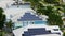 Photovoltaic panels on solar rooftops of Florida homes for producing clean ecological electrical energy. Renewable