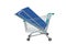Photovoltaics solar panels module in shopping trolley cart