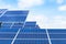 Photovoltaics solar panels in solar farm