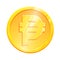 PHP Golden peso coin symbol on white background. Finance investment concept. Exchange Philippine currency Money banking