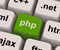 Php Programming Key Shows Internet Development Language