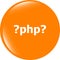 PHP sign icon. Programming language symbol. Circles buttons