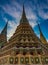 Phra Maha Chedi Si Ratchakan Bangkok Decorative Pagodas against blue sky