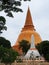 Phra Prathomchedi at Nakhon pathom. The Biggest Pogoda in the past of Thailand History.Nakhon pathom, Thailand, 8th May.2022