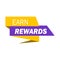 Phrase EARN REWARDS, concept offer