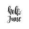 Phrase Hello June