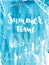 Phrase Summer Time on blue background.