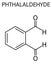 Phthalaldehyde molecule. Skeletal formula.