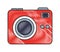 Phtographic camera lens flash button