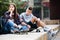 Phubbing: teenager ignore her friend