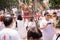 PHUKET- OCT 07 : Taoism participants in a street procession of t