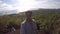 Phuket, Thailand- 20 DEC 2016: Happy young bearded man making GoPro selfie at the poplular viewpoint at Koh Phangan, Thailand.