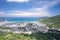 Phuket Thailand patong bay. Panorama landscape nature view from Drone camera. Aerial view of patong city in phuket thailand.