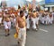 Phuket Town / Thailand - October 7, 2019: Phuket Vegetarian Festival or Nine Emperor Gods Festival procession with male Taoist