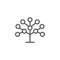 Phylogenetic, tree icon. Element of bio engineering illustration. Thin line icon for website design and development, app