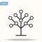 Phylogenetic, tree icon. Element of bio engineering illustration. Thin line icon for website design and development, app