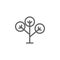 Phylogenetic, tree, plant icon. Element of bio engineering illustration. Thin line icon for website design and development, app
