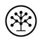 Phylogenetic, tree vector icon. Element of bio engineering illustration.  Thin line sign for website design and development, app d